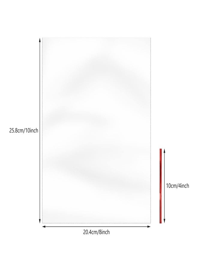 XLSFPY 100PCS Cellophane Bags 8x10 inches, Clear Treat Bags with 4’’ Twist Ties, Plastic Cello Bags - 1.4 mils Thick OPP Rice Crispy Bags for Gift Goodie Favor Candy Cake Pop Birthday Party Cookies (8’’ x 10’’) - Image 5